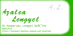 azalea lengyel business card